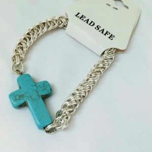 Blue Cross Fashion Bracelet